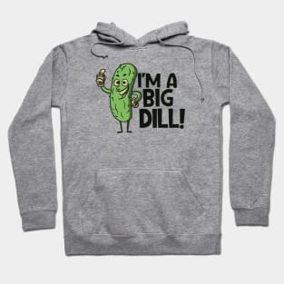 Funny Retro Pickle Cartoon // I'm a Big Dill! Hoodie